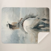 Couverture Sherpa Sherpa Blanket Fille de l'élégance occidentale et  (Devant (Horizontal))