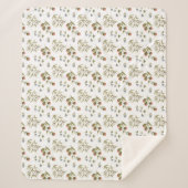 Couverture Sherpa Sherpa Blanket - Flowers Pattern (Devant)