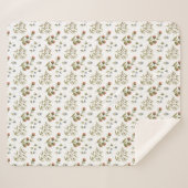 Couverture Sherpa Sherpa Blanket - Flowers Pattern (Devant (Horizontal))