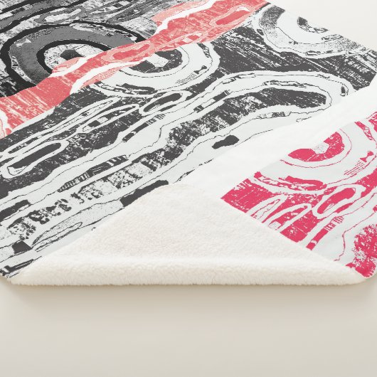 Couverture Sherpa Sherpa Blanket – Friction Lands Abstract Design (3/4)