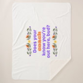 Couverture Sherpa Sherpa blanket hockey gift does coach know (Devant)