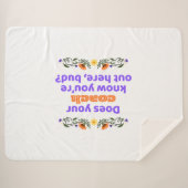 Couverture Sherpa Sherpa blanket hockey gift does coach know (Devant (Horizontal))