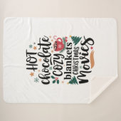Couverture Sherpa Sherpa blanket Hot Chocolate & Cozy Christmas Vibe (Devant (Horizontal))