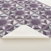 Couverture Sherpa Sherpa Blanket - Motif de courtepointe violet (3/4)