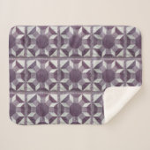 Couverture Sherpa Sherpa Blanket - Motif de courtepointe violet (Devant (Horizontal))