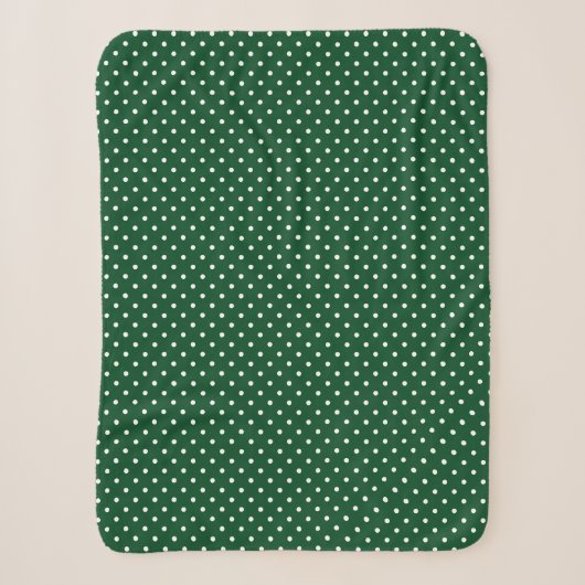 Couverture Sherpa Sherpa Blanket Pois verte (Devant)