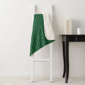 Couverture Sherpa Sherpa Blanket Pois verte (En situation)