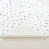 Couverture Sherpa Sherpa Blanket (Small) - Floral Blue Flowers (3/4)