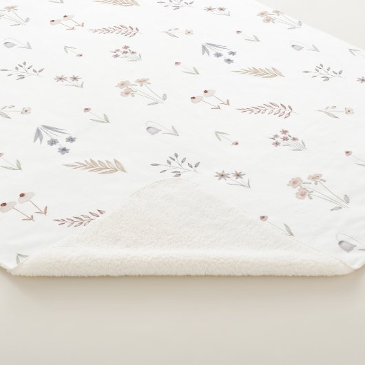 Couverture Sherpa Sherpa Blanket (Small) - Floral Pattern (3/4)