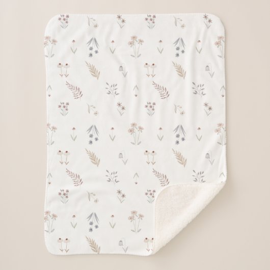 Couverture Sherpa Sherpa Blanket (Small) - Floral Pattern (Devant)
