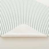 Couverture Sherpa Sherpa Blanket (Small) - Green Stripes Pattern (3/4)