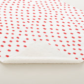 Couverture Sherpa Sherpa Blanket (Small) - Red Dots Pattern (3/4)