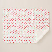Couverture Sherpa Sherpa Blanket (Small) - Red Dots Pattern (Devant (Horizontal))