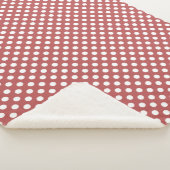Couverture Sherpa Sherpa Blanket (Small) - Red & White Dots Pattern (3/4)