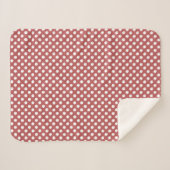 Couverture Sherpa Sherpa Blanket (Small) - Red & White Dots Pattern (Devant (Horizontal))