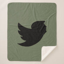 SHERPA BLANKET - T BIRD DESIGN - VERT/NOIR