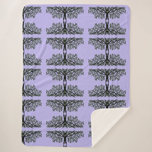 Couverture Sherpa Sherpa Blanket - Willow Grove sur Lavendar (Devant)