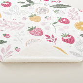 Couverture Sherpa Sherpa BlanketCozy Fruit Garden – Large Sherpa Bla (3/4)