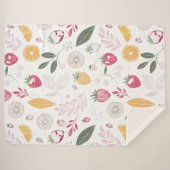 Couverture Sherpa Sherpa BlanketCozy Fruit Garden – Large Sherpa Bla (Devant (Horizontal))