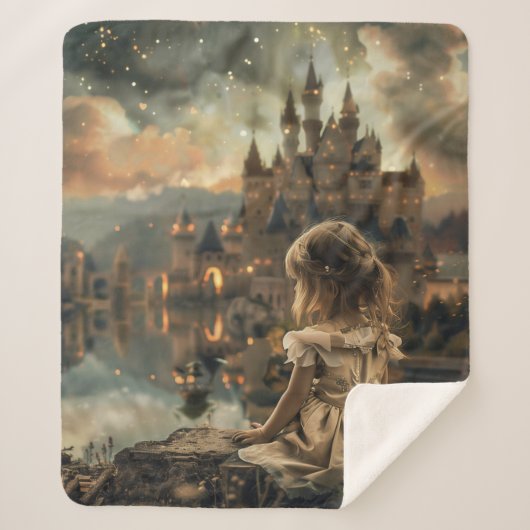 Couverture Sherpa Sherpa Deken avec Princess Elly Print - Warm et Be (Devant)