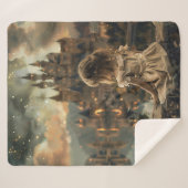 Couverture Sherpa Sherpa Deken avec Princess Elly Print - Warm et Be (Devant (Horizontal))