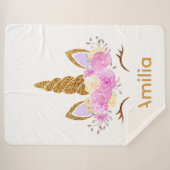 Couverture Sherpa Sherpa Unicorn Blanket (Devant (Horizontal))