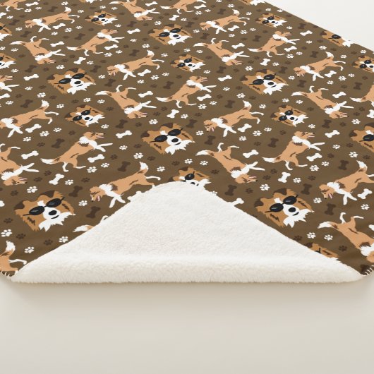 Couverture Sherpa Shetland Sheepdog Shelter Chien Motif Sherpa Blank (3/4)
