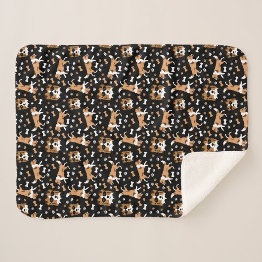 Couverture Sherpa Shetland Sheepdog Shelter Chien Motif Sherpa Blank (Devant (Horizontal))