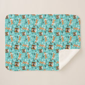Couverture Sherpa Shetland Sheepdog Shelter Chien Motif Sherpa Blank (Devant (Horizontal))