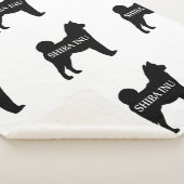 Couverture Sherpa Shiba Inu nom silo noir (3/4)