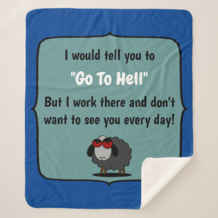 Couverture Sherpa Shirley Sheep Funny Sarcasme Aller En Enfer Editab