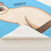 Couverture Sherpa Siamese cat cartoon (3/4)