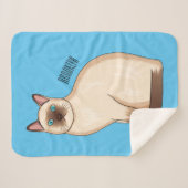 Couverture Sherpa Siamese cat cartoon (Devant (Horizontal))