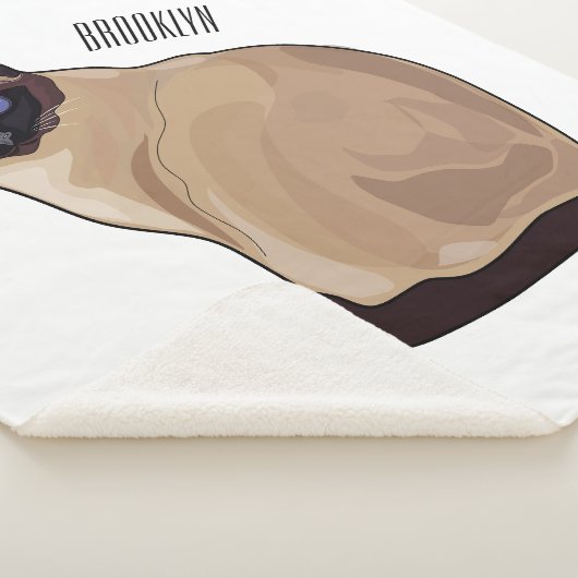 Couverture Sherpa Siamese cat cartoon (3/4)