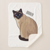 Couverture Sherpa Siamese cat cartoon (Devant)