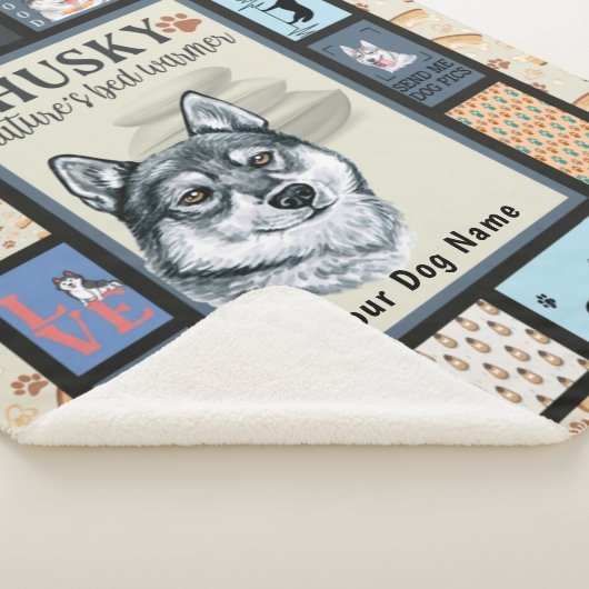 Couverture Sherpa Sibérien Husky propriétaire Lover Funny Keepsaké Q (3/4)