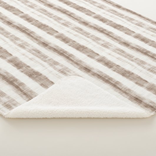 Couverture Sherpa Sicily Rustic Brown Stripes (3/4)