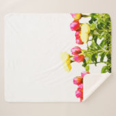 Couverture Sherpa SIGNE DE CONCEPTION DE FLEURS Sherpa Blanket (Devant (Horizontal))