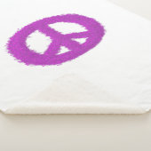 Couverture Sherpa Signe de Paix Violet (3/4)