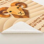 Couverture Sherpa Signe du zodiaque Bélier Affirmation 3D moderne  (3/4)