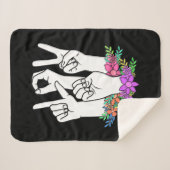 Couverture Sherpa Signe main ASL de l'enseignant (Devant (Horizontal))