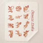 Couverture Sherpa SIGNE Zodiaque Chinois (Devant)