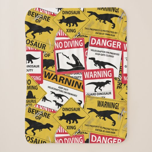 Couverture Sherpa Signes de prudence Dinosaure (Devant)