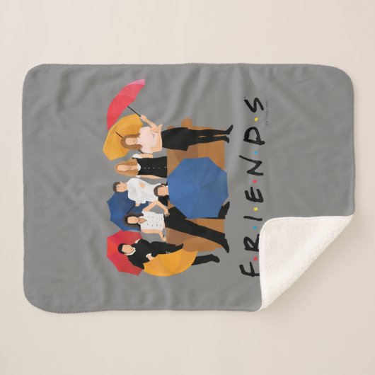Couverture Sherpa Silhouette de caractères FRIENDS™ (Devant (Horizontal))