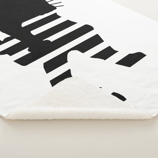 Couverture Sherpa Silhouette de chat noir (3/4)