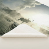 Couverture Sherpa Silhouette d'Elk au Castle Geyser (3/4)