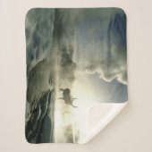 Couverture Sherpa Silhouette d'Elk au Castle Geyser (Devant)