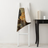 Couverture Sherpa Silhouette du coucher de soleil de bison de buffle (En situation)