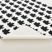 Couverture Sherpa Silhouette d'une feuille d'érable (3/4)