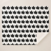 Couverture Sherpa Silhouette d'une feuille d'érable (Devant (Horizontal))